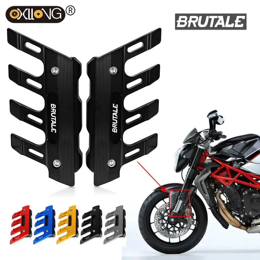 Motorcycle Mudguard Side Protection Block Front Fender Side Anti-fall Slider Aluminum For MV Agusta Brutale 675 920 800 RR 800RR