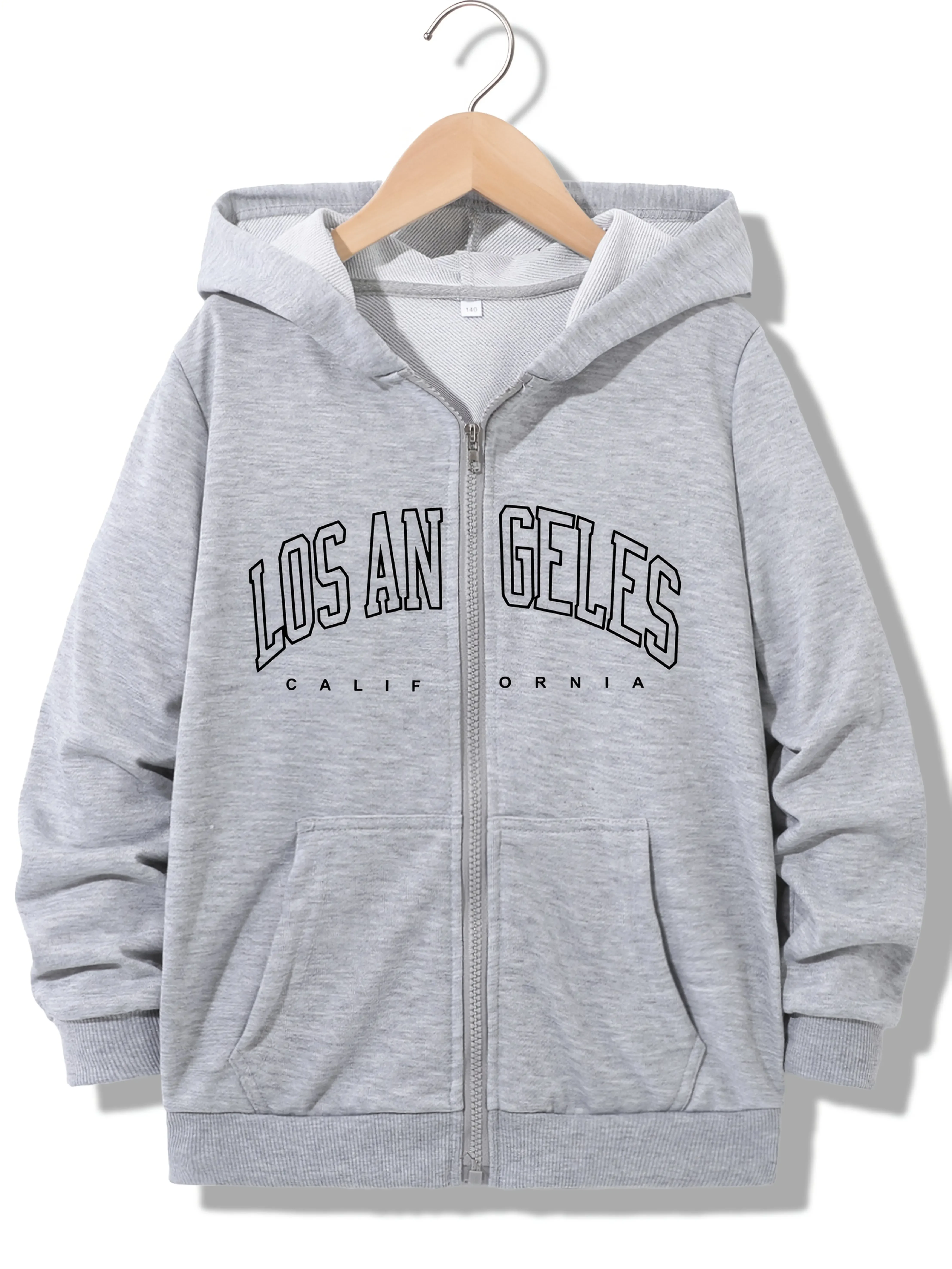 Fashionable Zipper Hoodie Casual Los Angeles California Letter Hoodies Jackets Boys Girls Y2k Zip Up Sweatshirt Spring Autumn