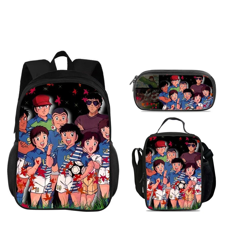 Captain Tsubasa 3pcs Set Backpack Pen Bag ice Bag Durable Trendy