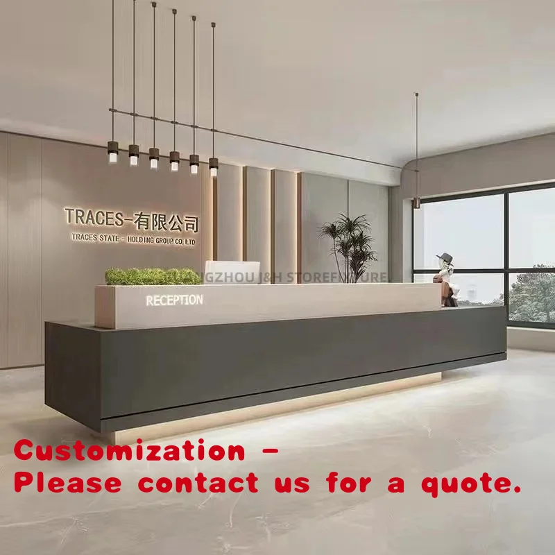 

Customize.Custom Modern Cash Register Beauty Salon Shop Office Reception Desk Table Retail Store Commercial Checkout Counter