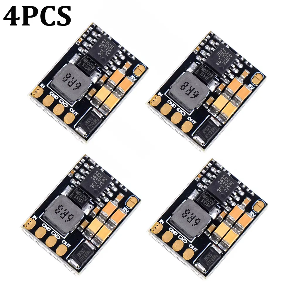 4Pcs Mirco 2-8S BEC Voltage regulator module 5V/12V Step-down Switch Mode for RC FPV Racing Drone Parts