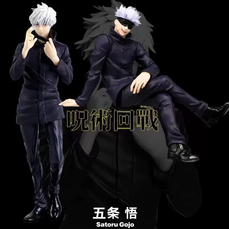 Anime Jujutsu Kaisen Gojo Satoru Actionfigur PVC Statische Statue Sammlermodell Spielzeug Kreativität Zimmer Schreibtisch Ornament Puppe Geschenk
