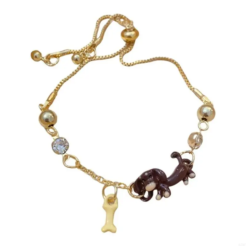 G7NC Elegant Sausage Dog Bracelet Crafted from High Quality Alloy for Durability