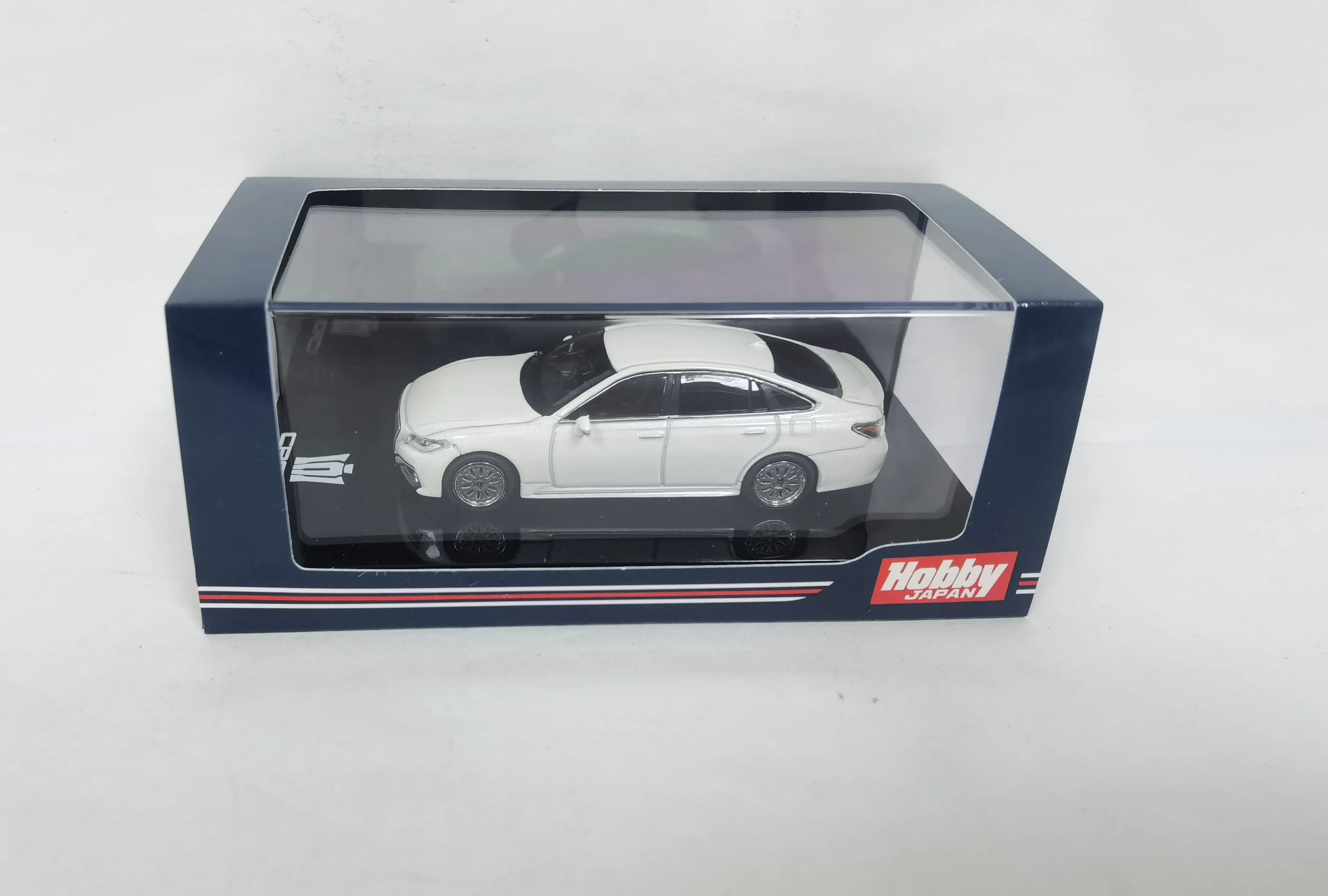 Carro personalizado modelo fundido branco, 1:64 Hobby Japão Toyota CROWN 2.0 RS limitado HJ642009CW, carro