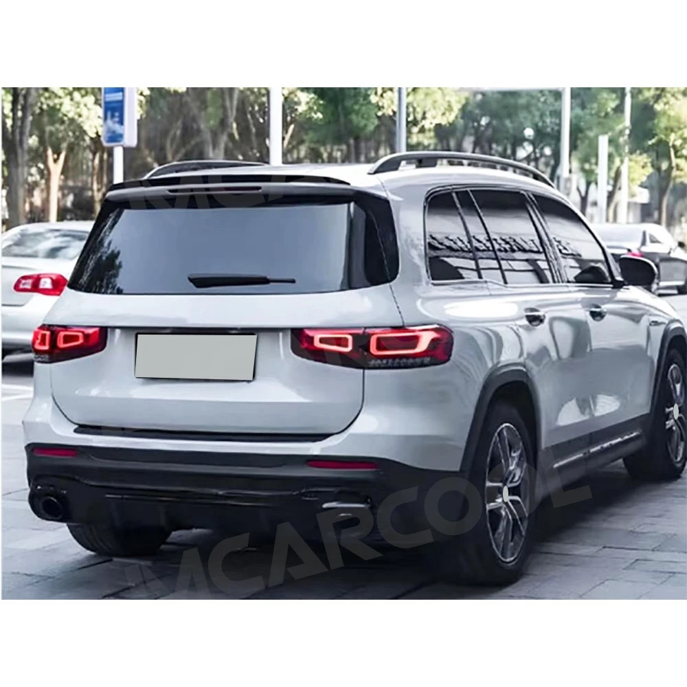 

JMCARCOOL ABS Car Rear Bumper Lip Diffuser O-O Exhaust Muffle Tips For Mercedes Benz GLB X247 GLB180 200 GLB35 AMG 2019+