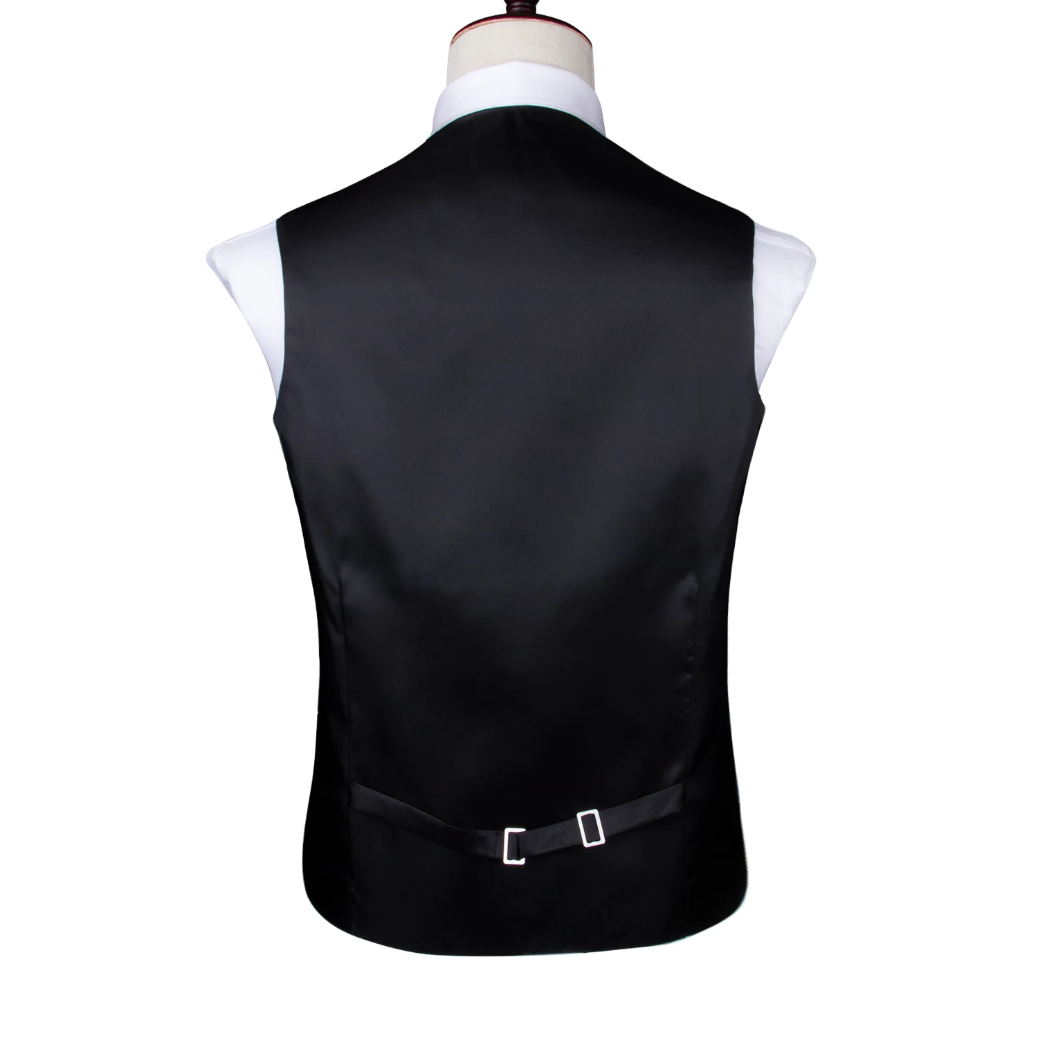 Luxus kleid weiß Paisley Hochzeits weste für Mann Anzug Mode Männer Business Smoking Weste Westen Anzug Krawatte Set Chaleco Hombre – Detail 5