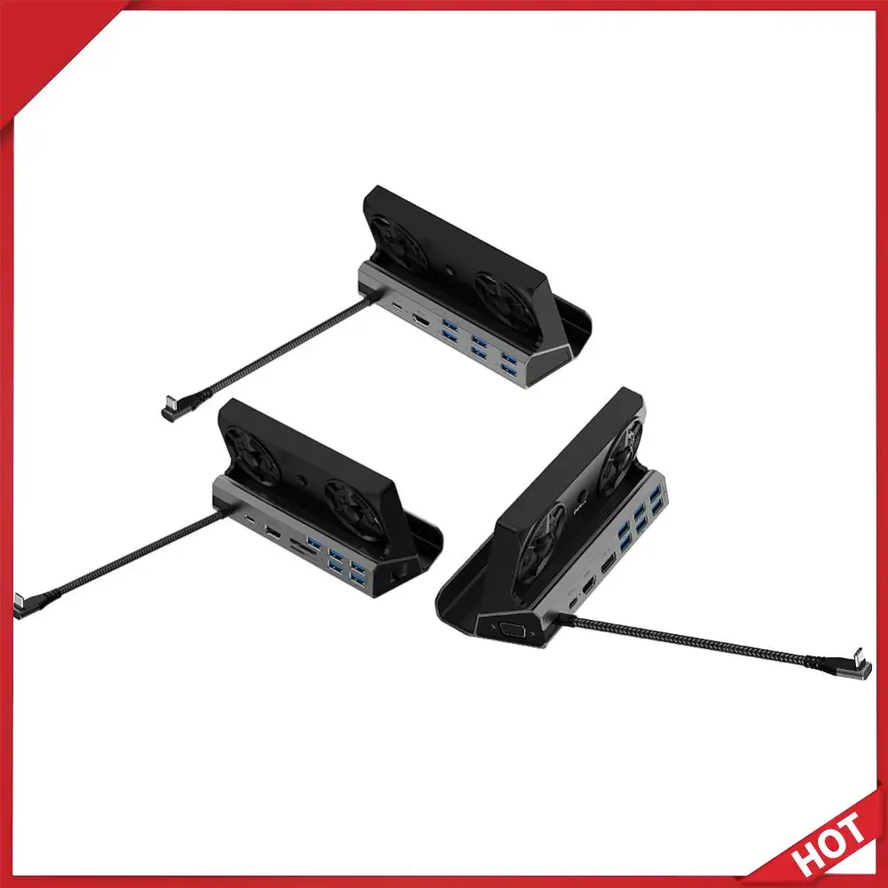 

Док-станция Dock Console Hub, совместимая с HDMI, USB-C, Gigabit Ethernet 1000 Мбит/с, Type-C, USB 3.0, 2.0, PD 100 Вт, RJ45 для Steam Deck