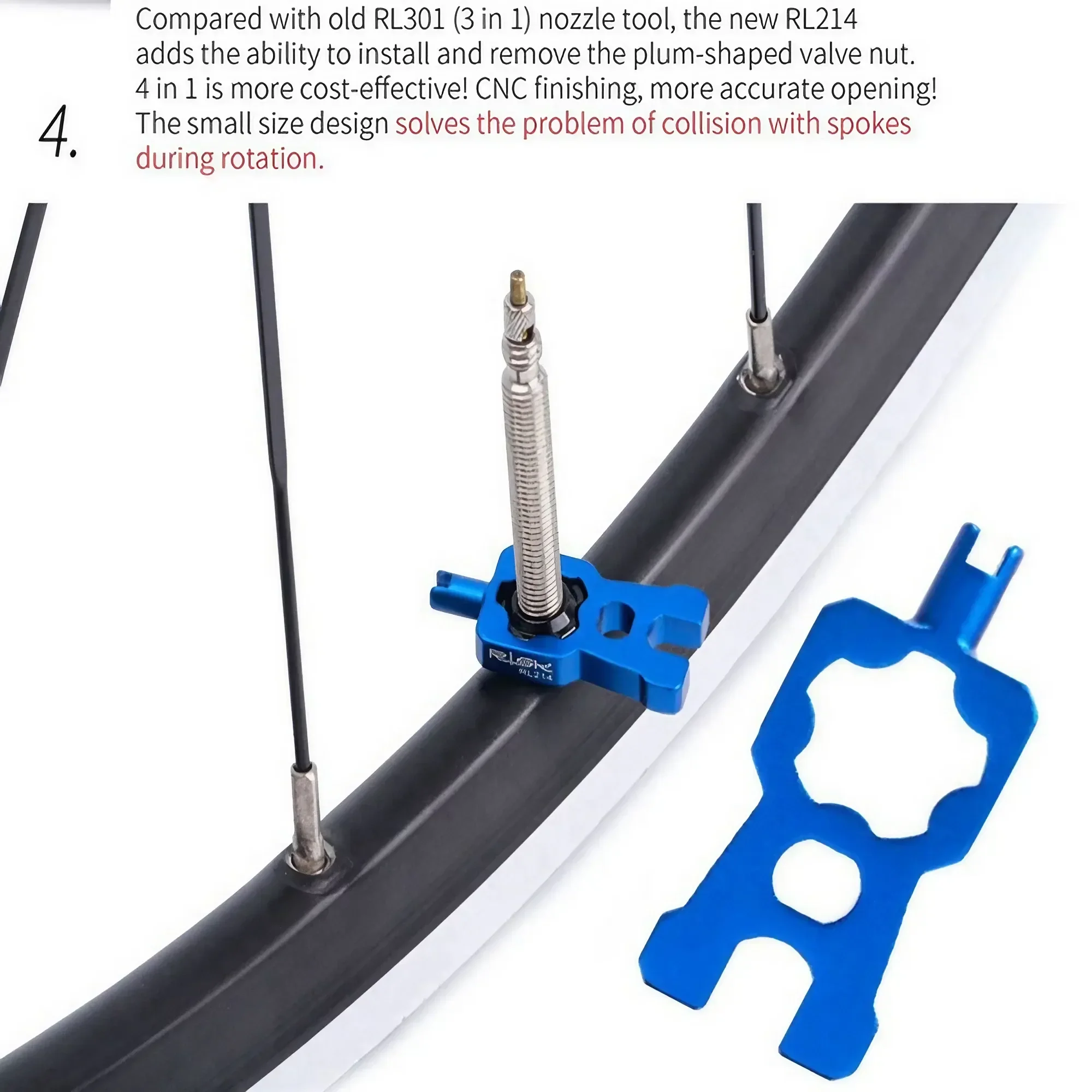 Riparazione portatile strumenti della valvola della bicicletta chiave del nucleo della valvola MTB smontaggio della bici da strada parti di rimozione dello strumento di installazione multifunzione