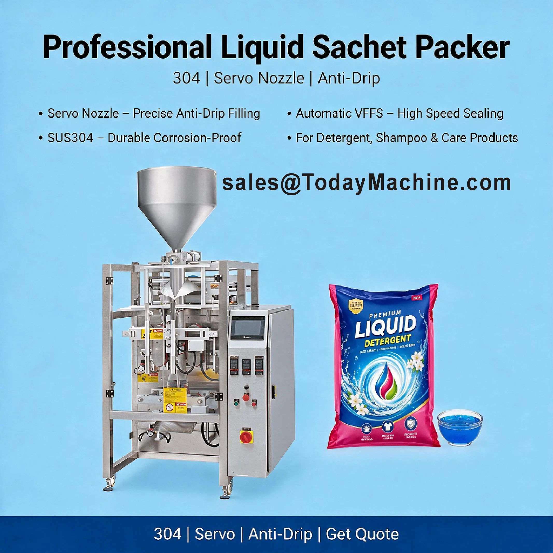 Vertical Liquid Sachet Packing Machine Weighing Filling Olive Oil Cosmetic Cream Paste Sachet Filling Sealing Machine