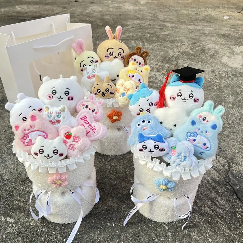 Hot Chiikawa Little Eight Usachi Bouquet de poupée créative meilleurs amis cadeau pour enfants cadeau de saint valentin cadeau d'anniversaire de remise des diplômes