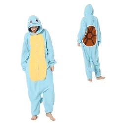 Kaiwaii Onesie Adults Squirtle Cosplay Costume Pajamas One-Piece Pijamas Christmas Women Men Full Body Clothes for Halloween