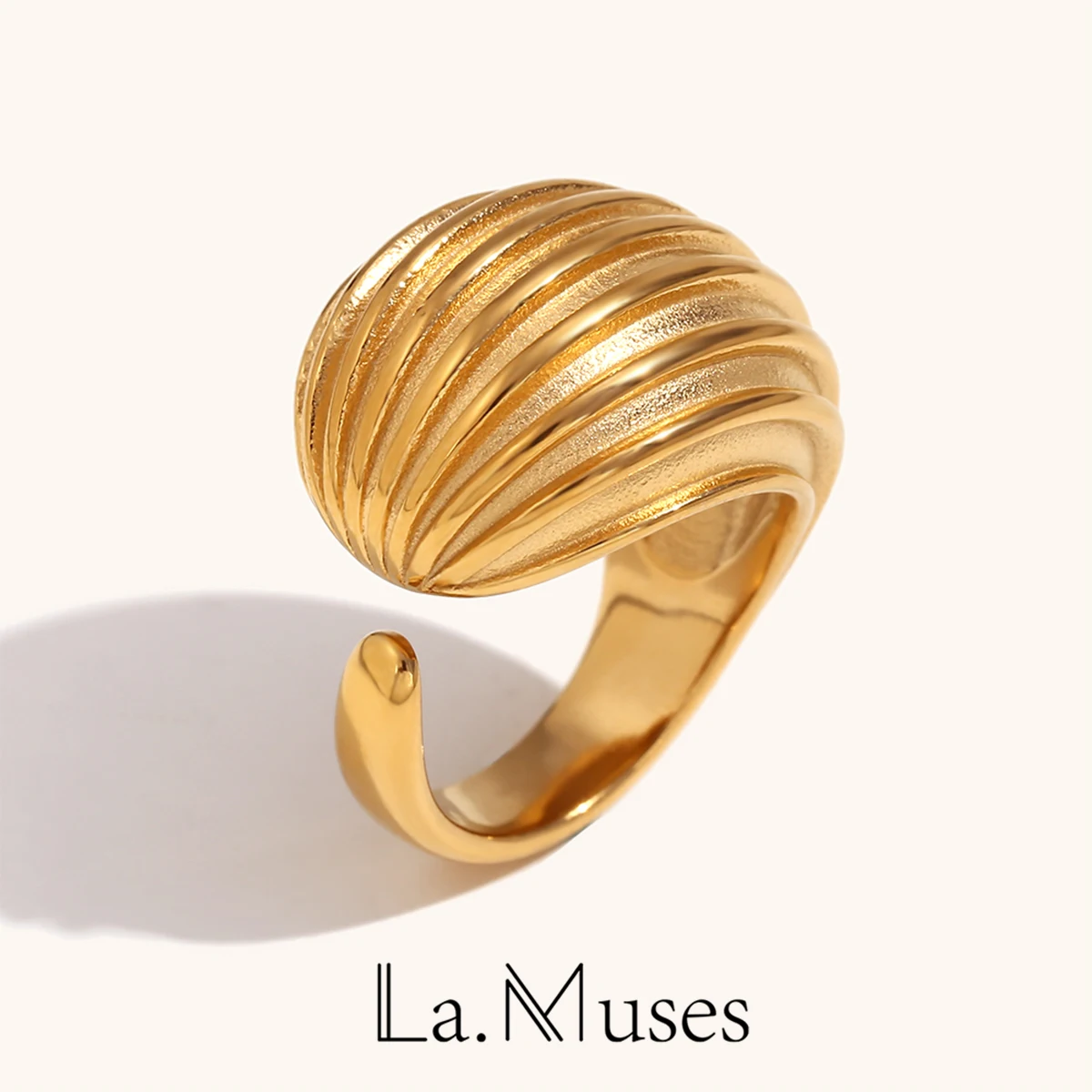 

2024 Stainless Steel Rings for Women bread wire drawing Open Ring Waterproof Jewelry Finger Accessories Gift