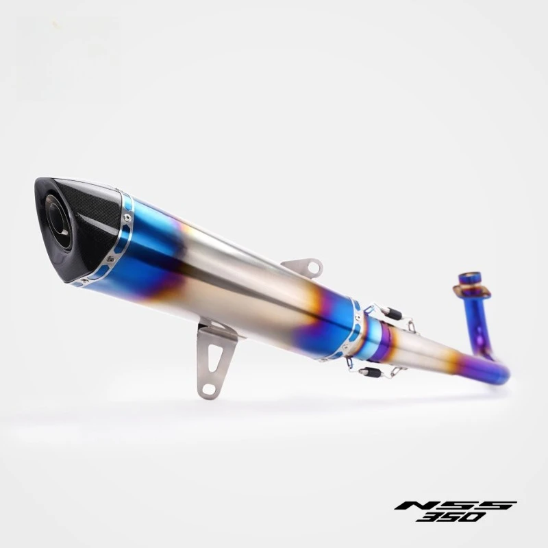 Full-Size Custom Motorcycle ExhaustRS Original Suitable For  Fosha NSS350 Modification Full Section Titanium Alloy Exhaust
