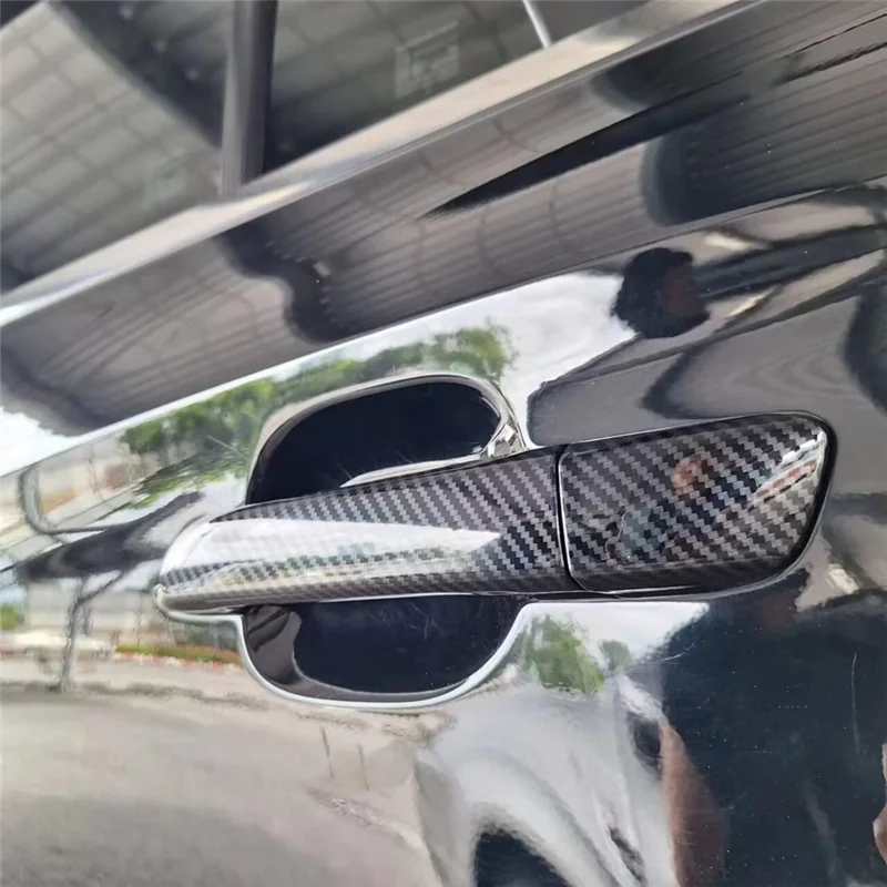 

AS-Cat Exterior Door Handle Cover Trim For Isuzu MU-X MUX 2022 2023 RHD Accessories Carbon Fiber