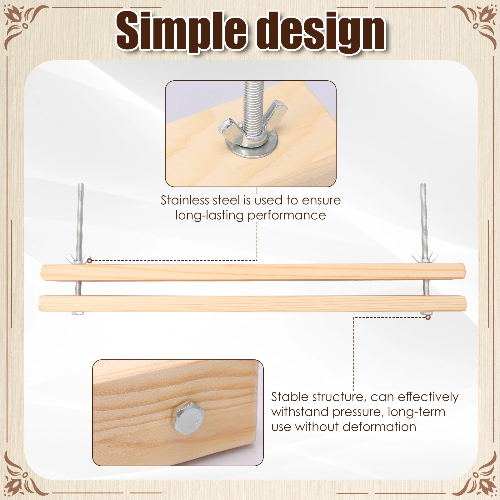 Wooden Book Press Kit DIY Gree - Bookbinding Supply Kit 评论和价格