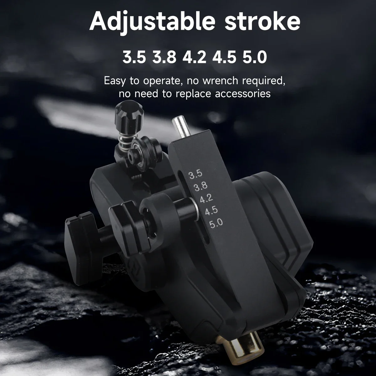 MAMBA Mesin Tato Putar Stroke Dapat Disesuaikan 3.5-5Mm Mesin Tato Liner Shader Motor Kuat Tanpa Biji 135000RPM