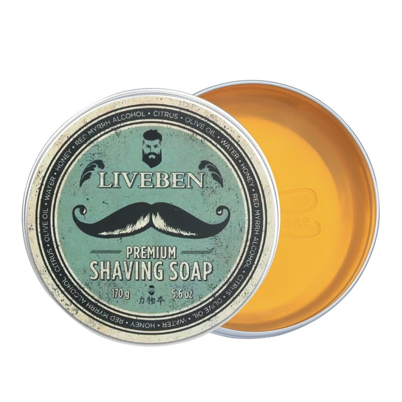 صابون حلاقة اللحية للرجال مصنوع يدويًا بنسيج ناعم يحافظ على الوجه كريم حلاقة رغوي عضوي طازجًا ونظيفًا للرجال #3