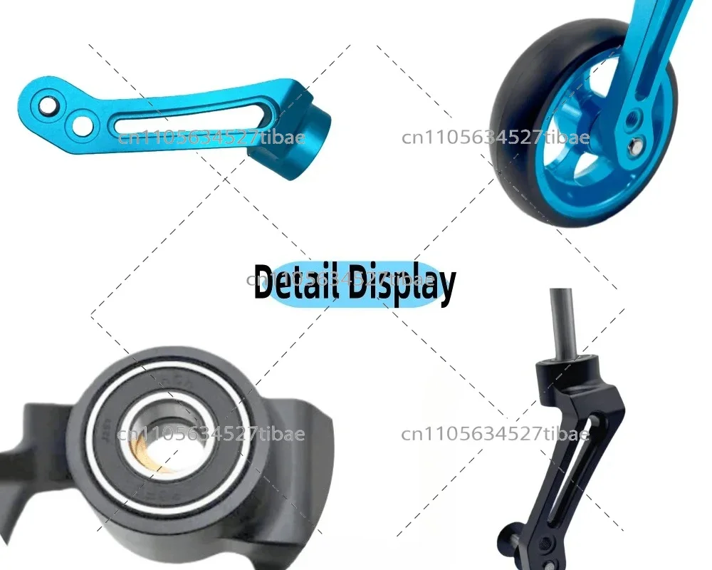 Aluminum Alloy Wheelchair Front Fork with Titanium Shaft for 4-Inch/5-Inch Wheels Model KB-054