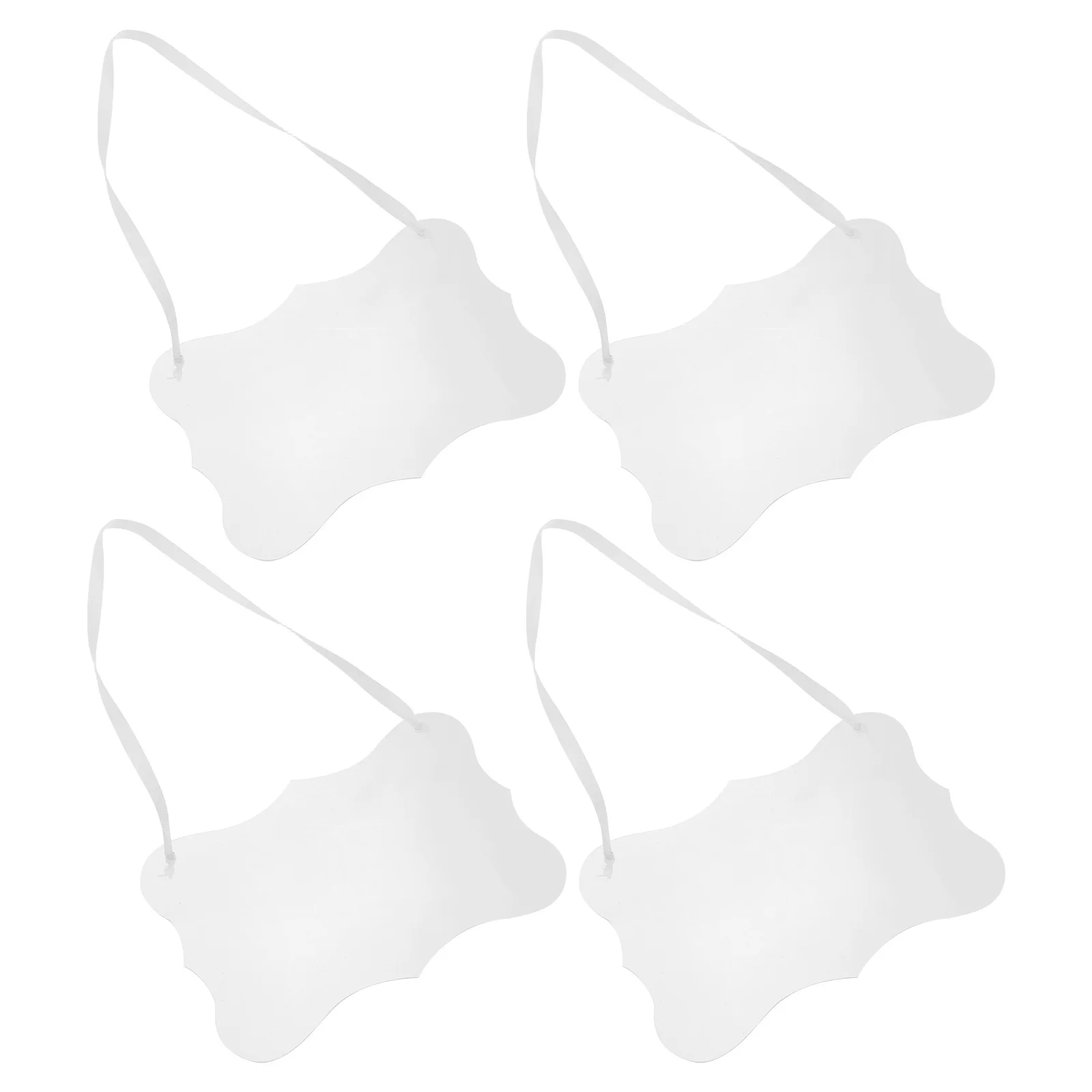 

4Pcs Acrylic Wedding Reserved Chair Signs Clear Blank Hanging Tags Ribbon for Seat Reserve Party Banquet Decor