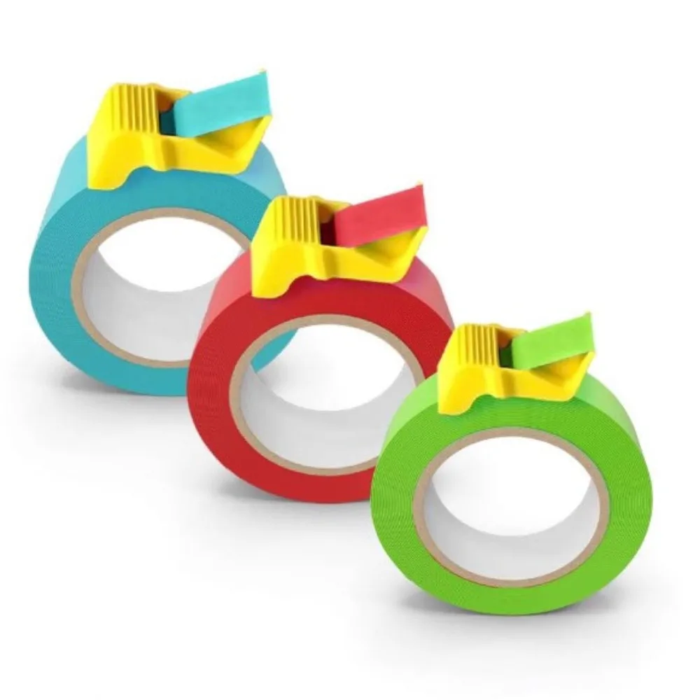 3Pcs Plastic Tape Dispenser Office School Supplies 3 Size Creative Adhesive Tape Holder DIY Painting Accessories Gift Wrapping