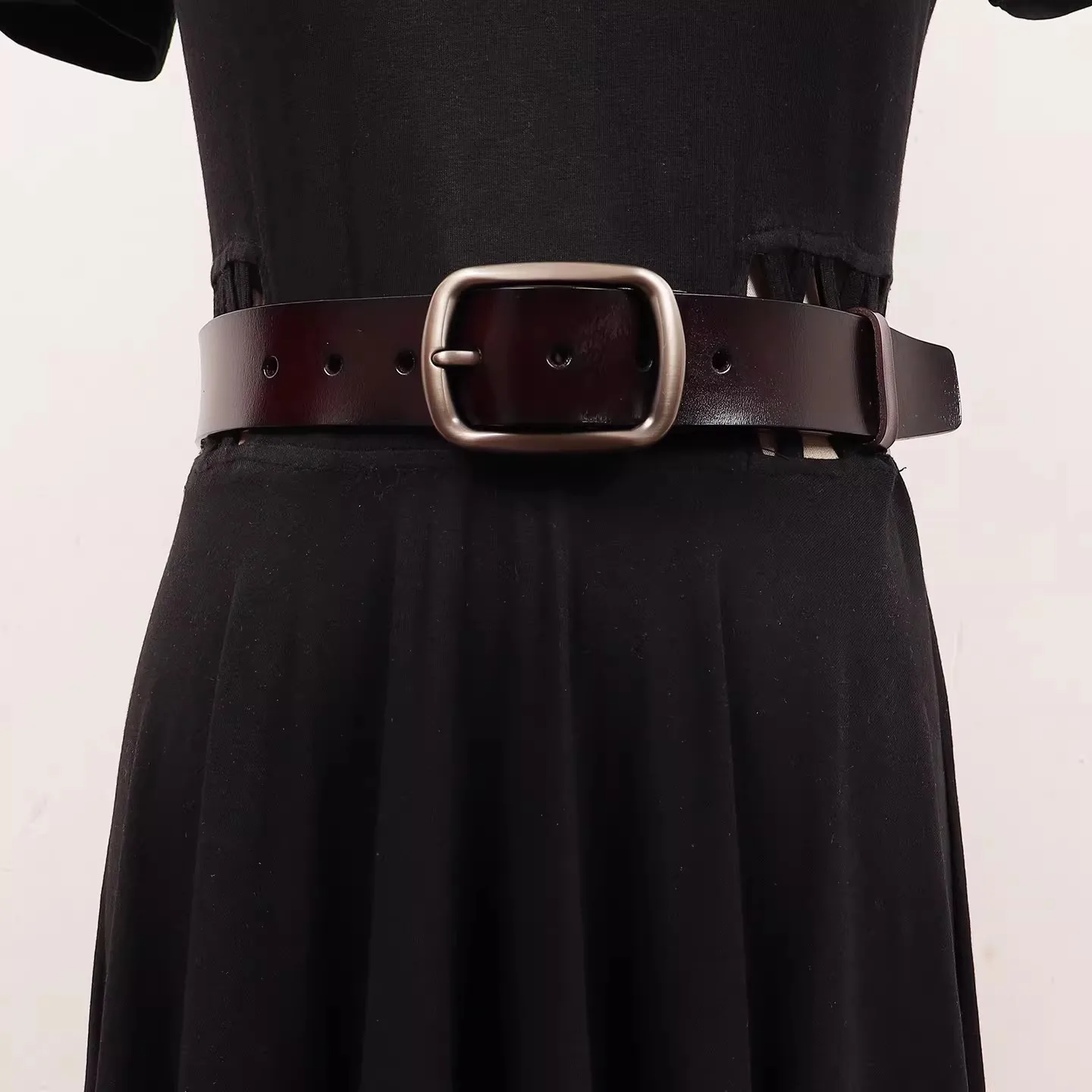 Men Women's Vintage Genuine Leather Cummerbunds Female Dress Corsets Waistband Belts Decoration Wide Belt R529