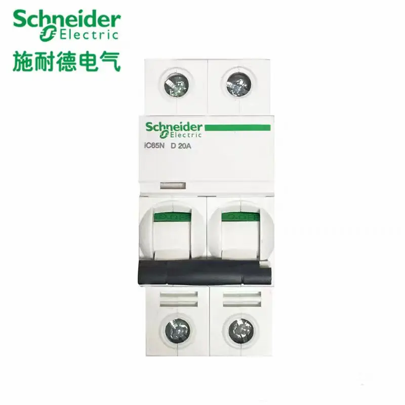 Schneider MCB Air Switch 1/2/3/4P Miniature Circuit Breaker iC65N D Household 2/3/4/6/10/16/20/25/32/40/50/60/63a Air Switch AC