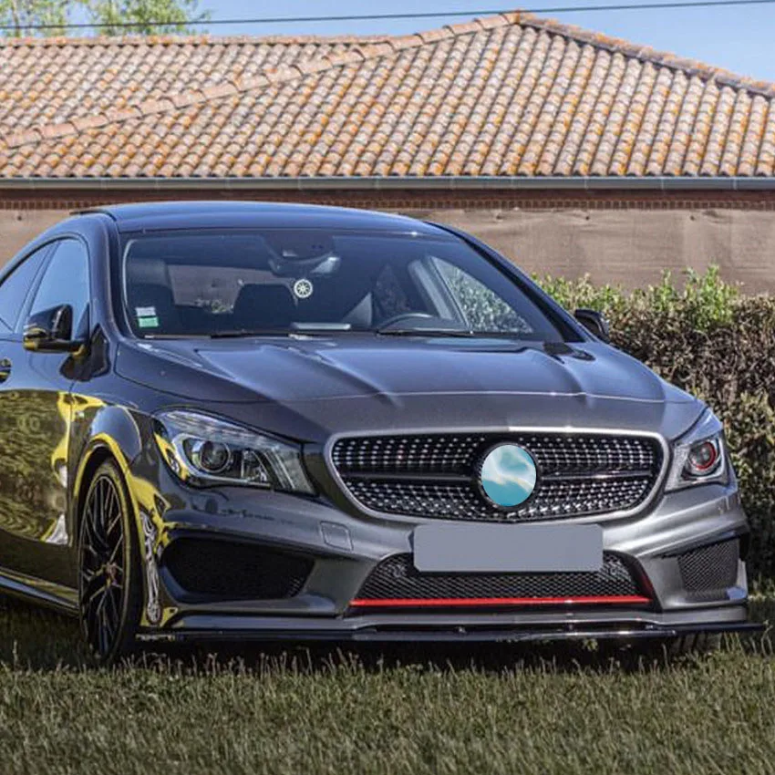 

Для Mercedes CLA C117 CLA200 CLA260 CLA45 AMG 2013-2015: Передний сплиттер-диффузор (губа-спойлер) глянцевый черный
