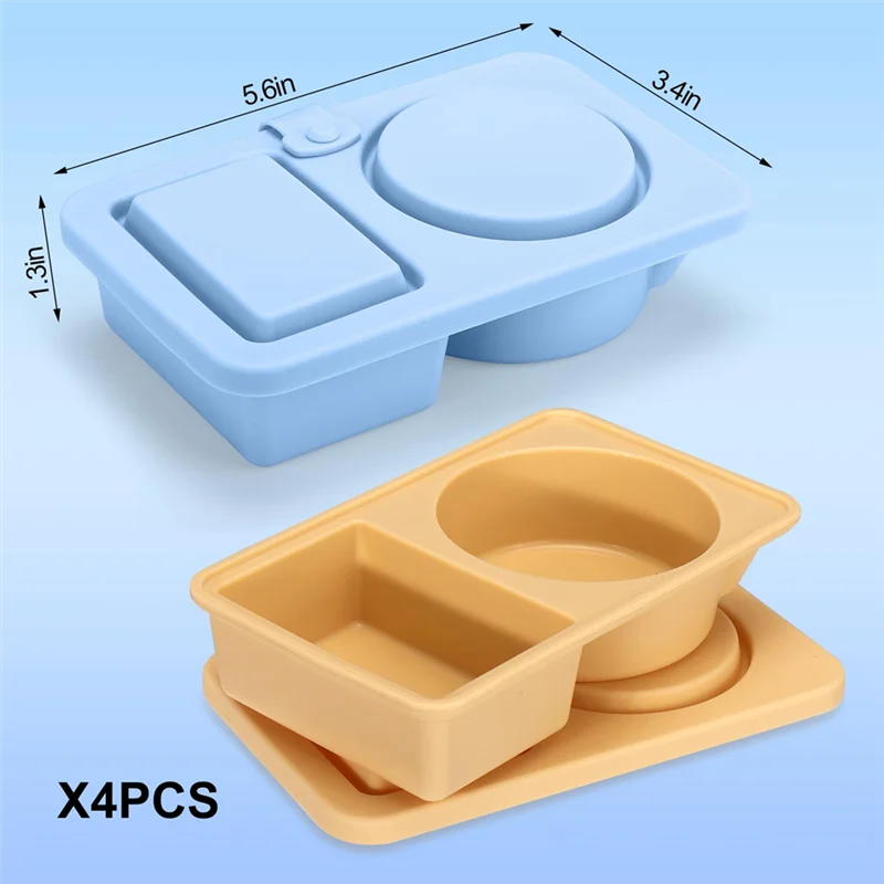 

PHFU-Small Mini Food Snack Boxs Container 2/Tow/Double Compartment Suitable For Kitchen Food/Seasoning Storage