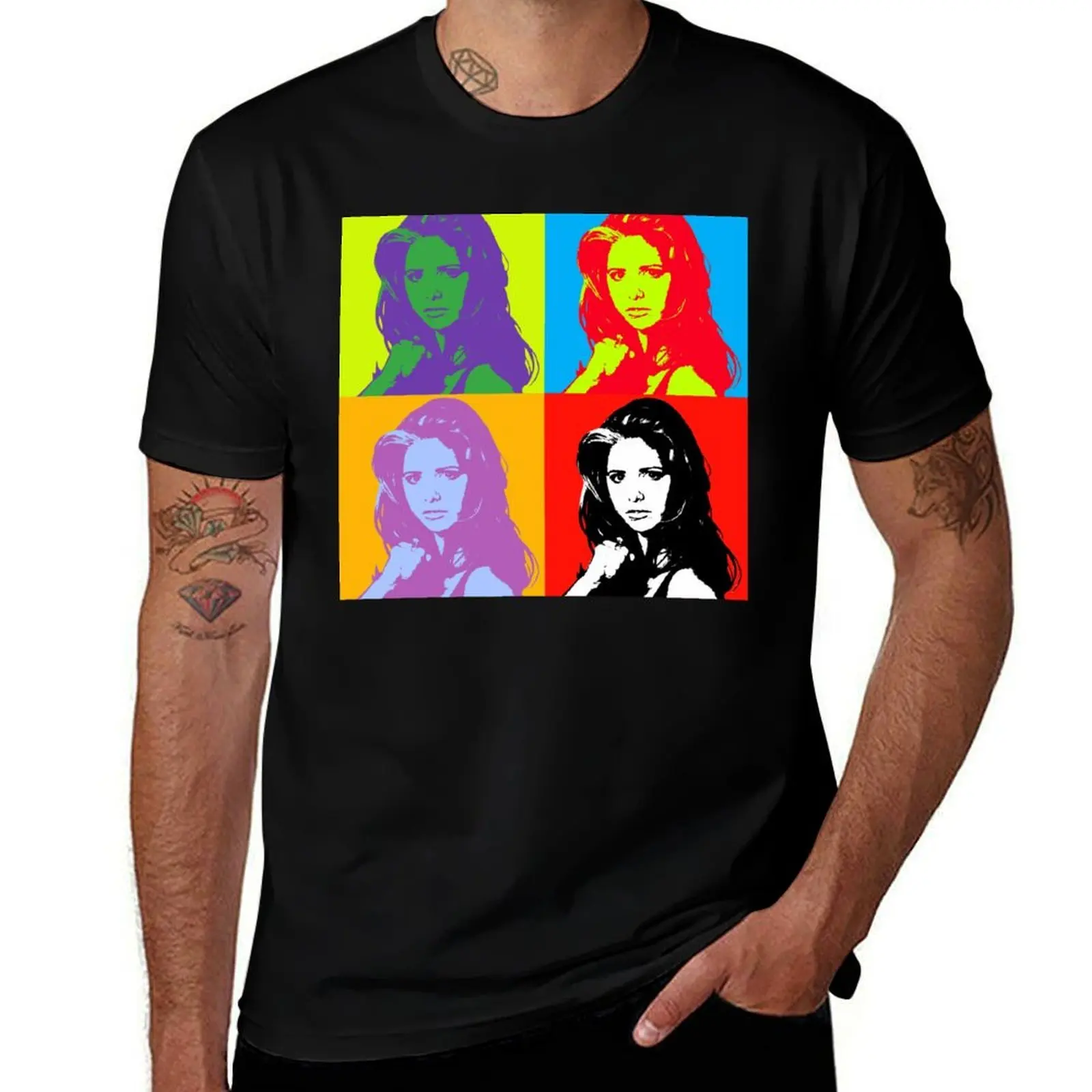 Pop Buffy Summers T-Shirt Work Utility Casual Tee Shirt T-Shirt
