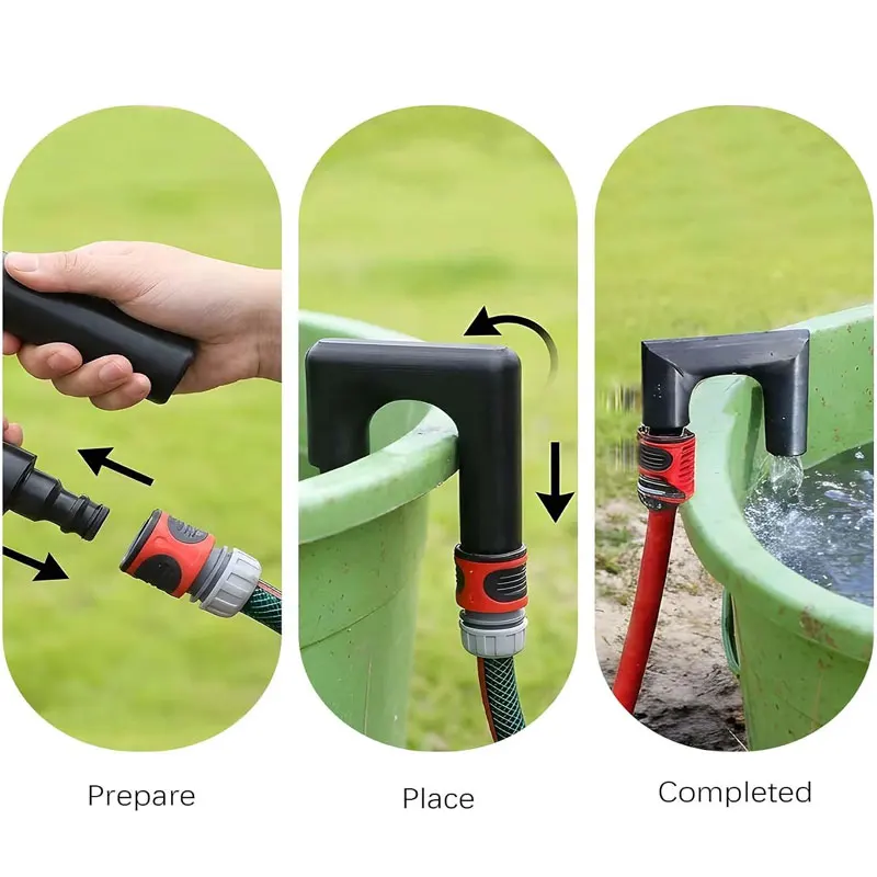 Durable Garden Hose Hook - Easy Water Tank Filling, No Handheld, Anti-Slip Design, Patio Watering Tool, Garden Hose Accessories