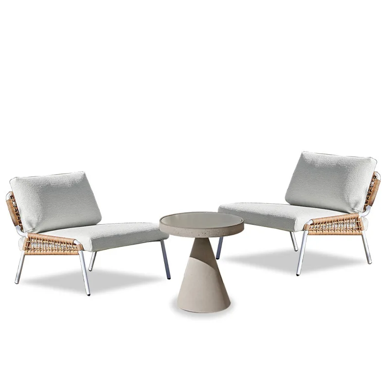Living room rattan sofa model room hotel club sales department terrace outdoor balcony leisure sofa table and chair combination