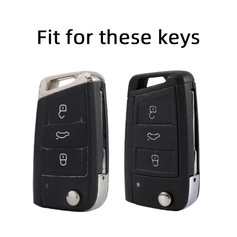 For VW Polo Skoda Octavia A7 Kodiaq Seat Ateca Leon Golf 7 MK7 VII Tiguan Soft TPU Car Key Cover Case Shell Fob Holder Protector