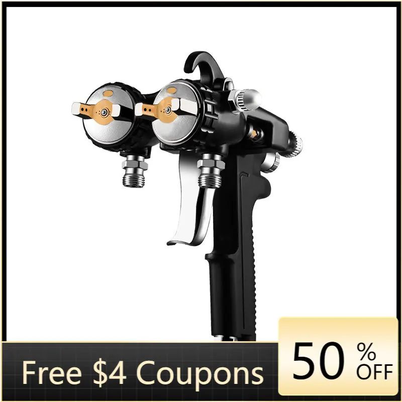 

SUTU Professional Dual-Color Spray Gun Set 1.3/1.4/1.8 Nozzle Hubs Specialized Double-Headed Spray Gun for Precision Painting