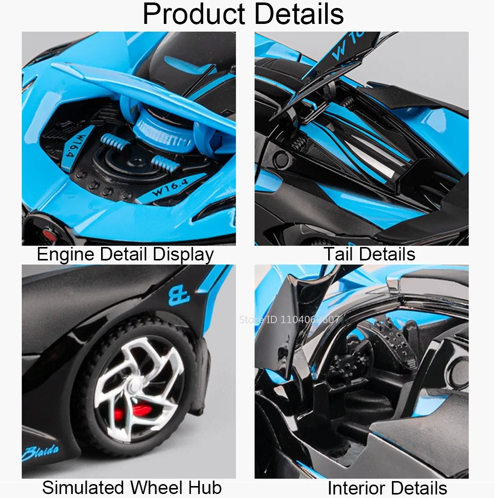 1:32 Bolide Tourbillon Supercar modèle jouet alliage moulé sous pression retirer son lumière portes ouvert Collection voiture de sport pour adultes garçons