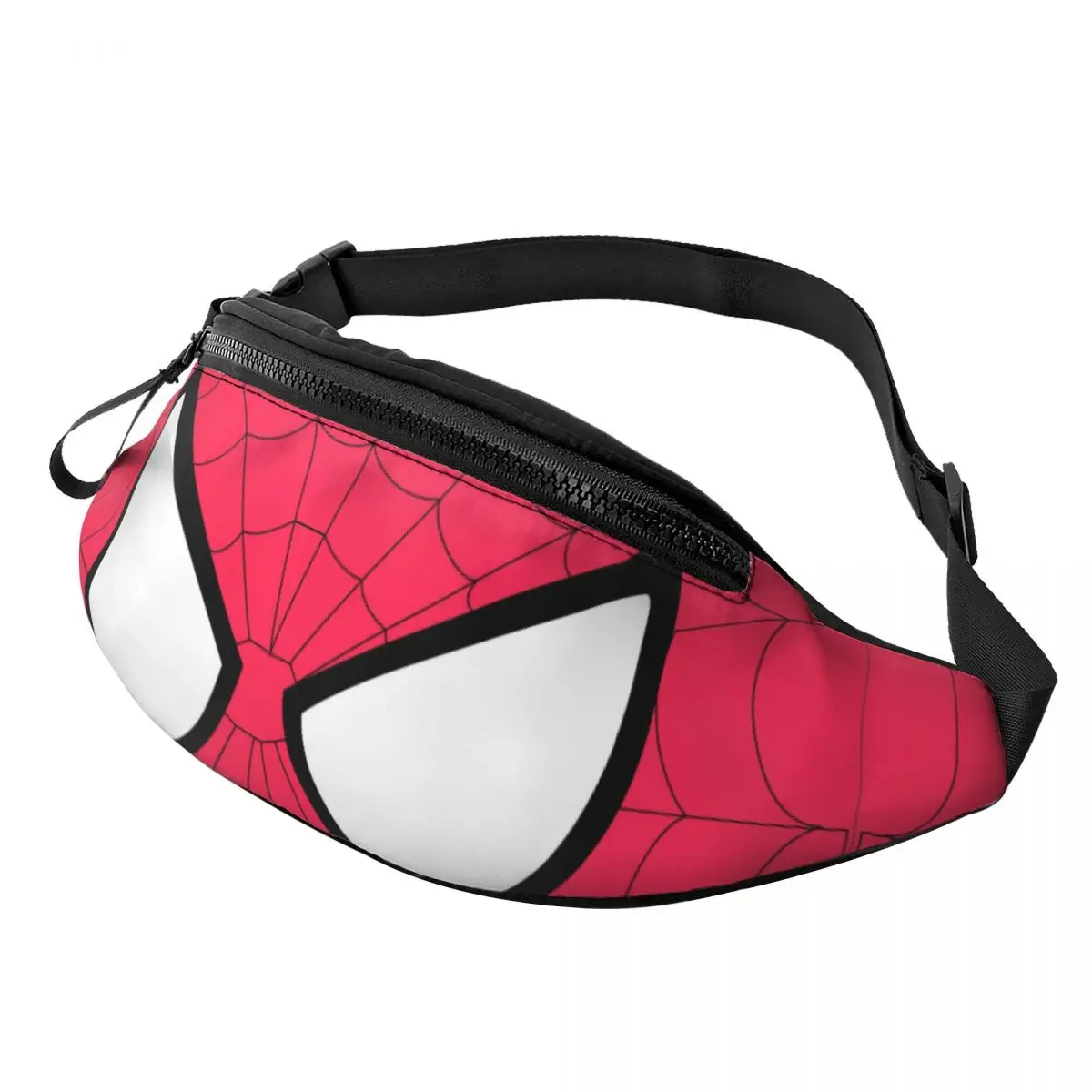 Custom Spider Web Eye Fanny Pack Men Women Spider Man Crossbody Waist Bag for Running Phone Money Pouch