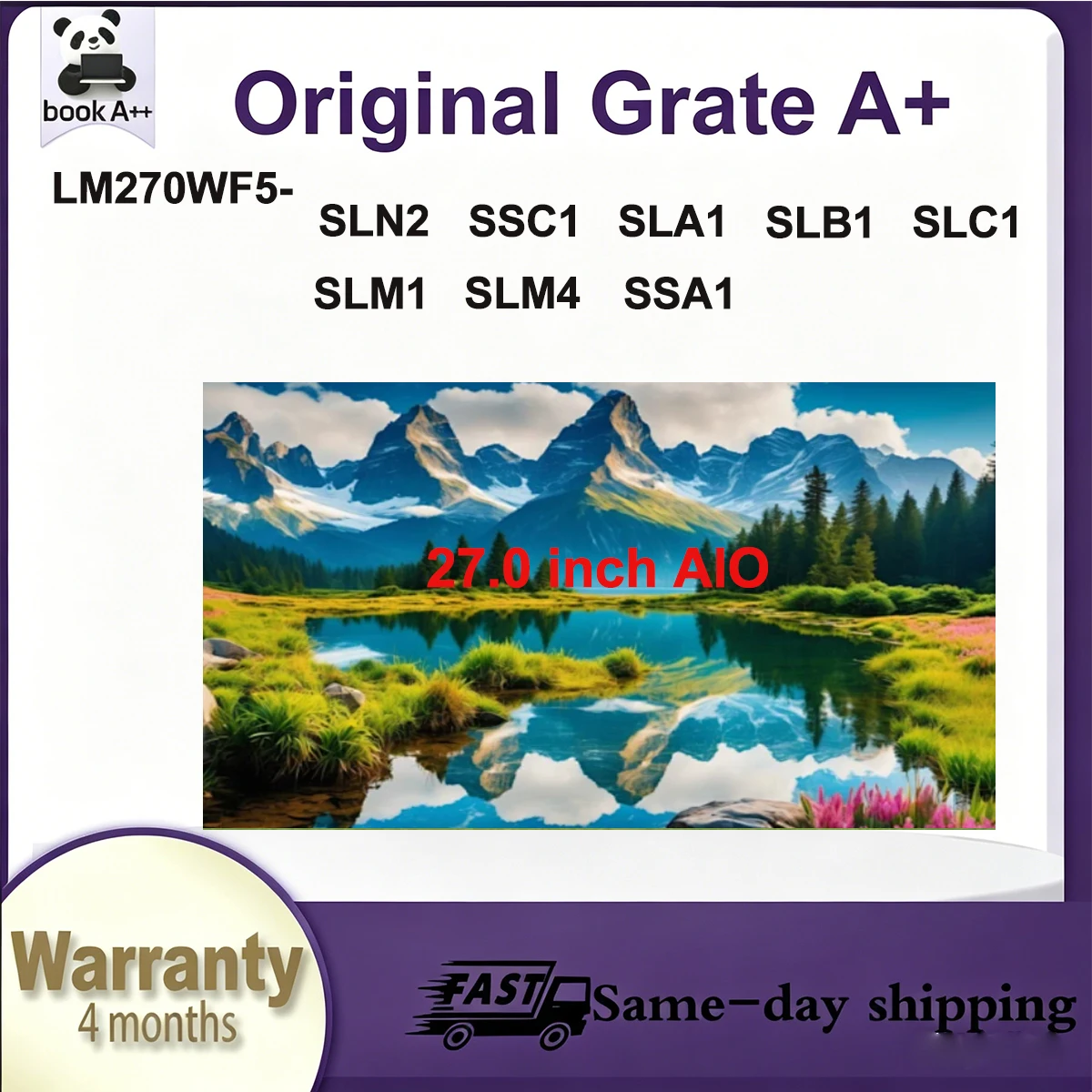 

Original New A+ 27" IPS LCD Screen LM270WF5 SLN2 SSC1 SLA1 SLB1 SLC1 SLM1 SLM4 SSA1 Display