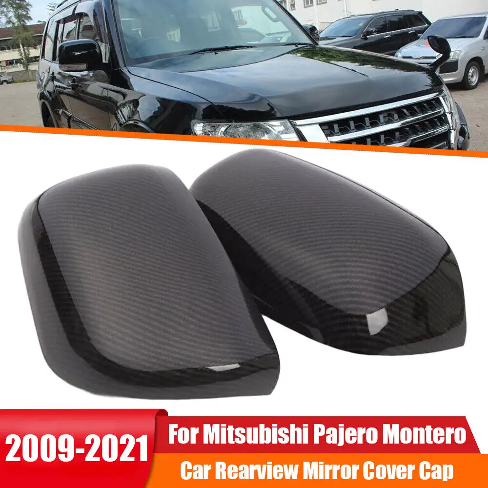 

Для Mitsubishi Pajero Montero 2009-2021 автомобильная наклейка на боковое зеркало заднего вида, крышка крыла, внешняя дверь, задний вид, накладка на корпус, карбон