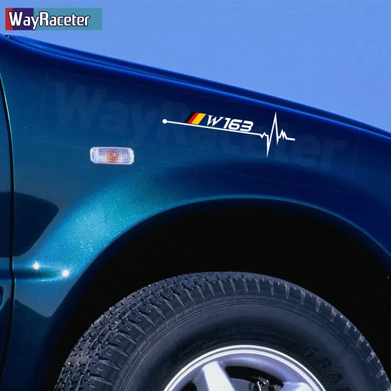 2 قطعة عاكس الفينيل ملصق شعار ألمانيا نافذة ملصق لمرسيدس بنز ML M الفئة W163 W164 W166 ML63 ML320 ML55 ML350