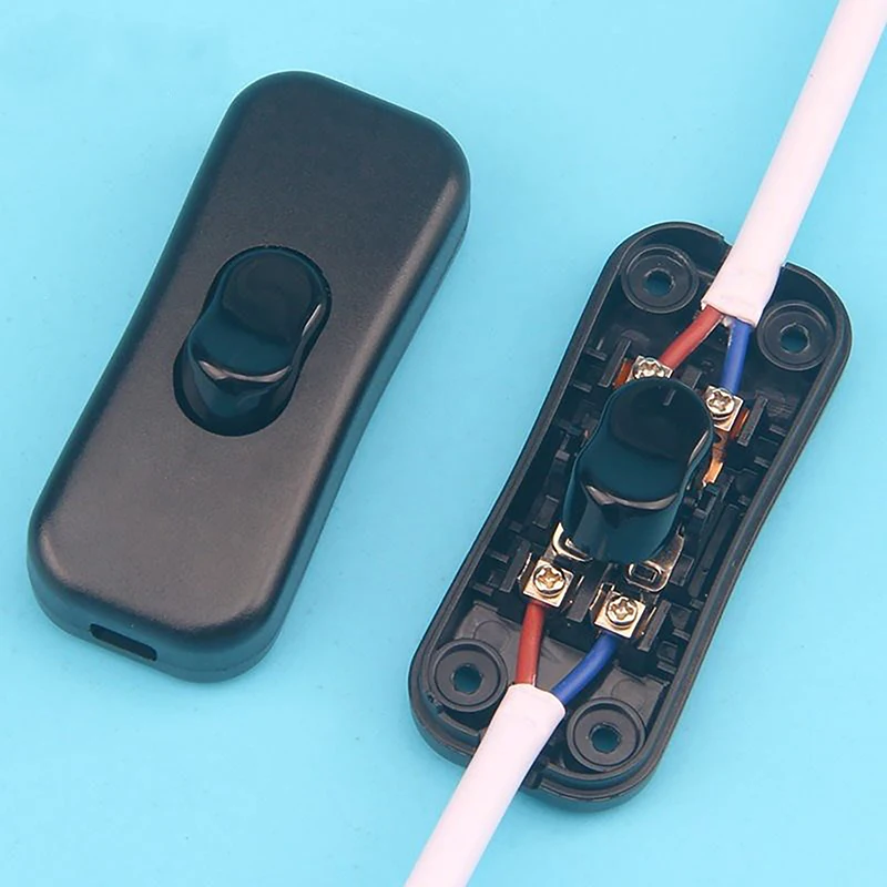 Household Light Switch AC 250V ON/OFF Table Desk Lamp Cord Toggle Rocker Switches Control For LED Lights Wiring Electric Switch