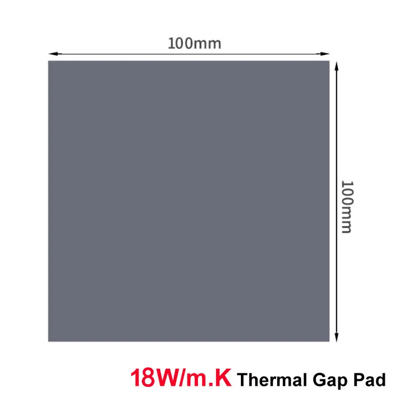 Bantalan Termal 18W/MK Kinerja Tinggi Kualitas Tinggi 100x100Mm CPU Heatsink Kartu Grafis Chip Jembatan Memori Chipset Bantalan Termal