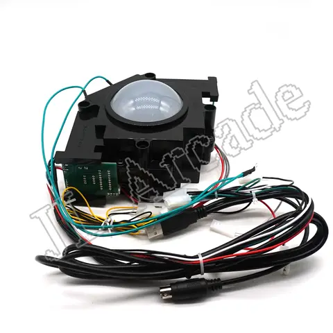 3'' diameter Arcade illuminatedTrackball with USB/PS2 connector for classics game board/coin operated game machines trackball