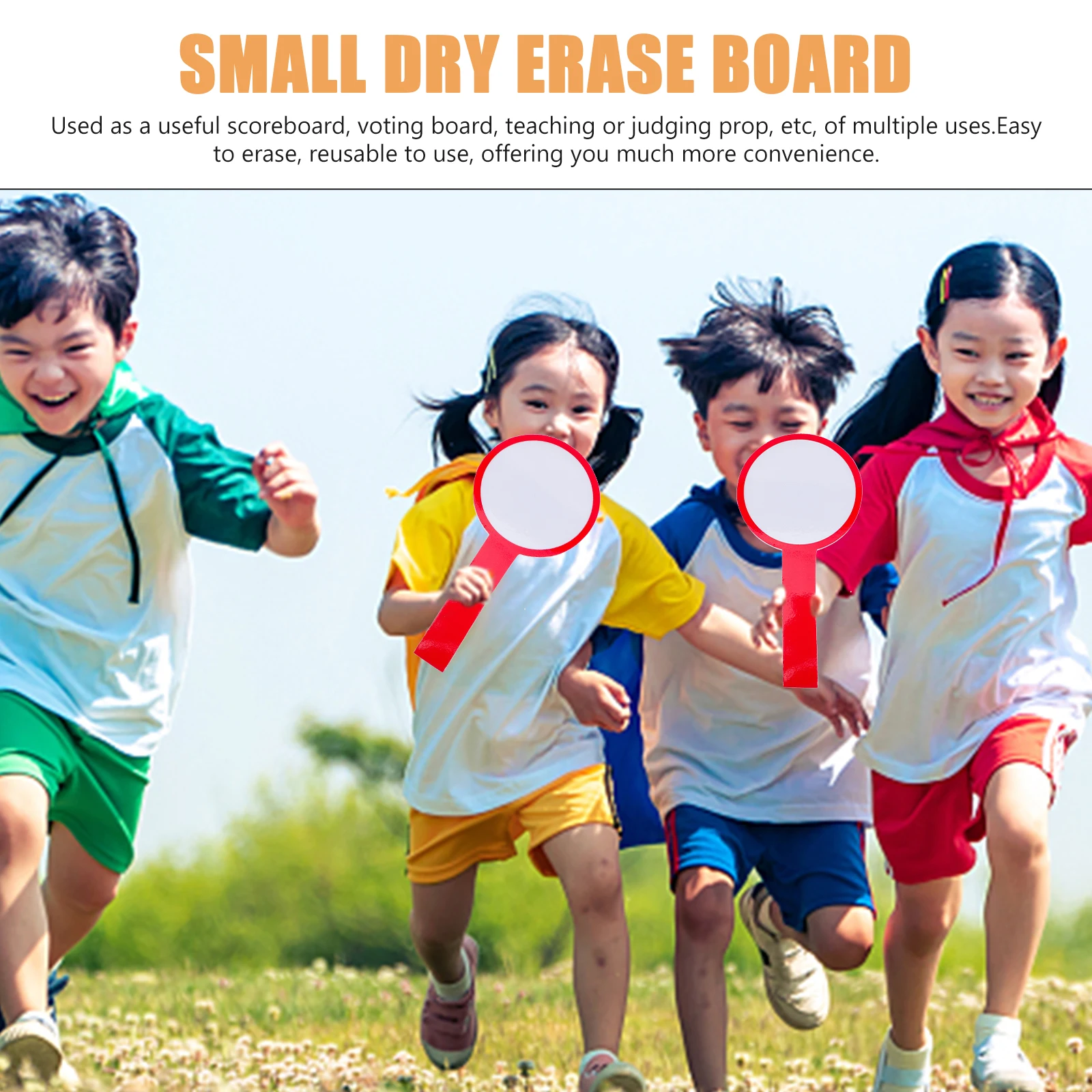 

4pcs Erasable Writing Board Handheld Whiteboard Dry Erase Scoring Kids School Supplies Random Color Small Size