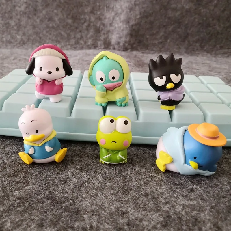 Sanrio Daze Cute Doll Figure Pachacco Kuromi Keroppi Anime Figures Japanese Diy Material Accessories Decorative Decoration Toys