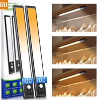 Xiaomi Night Light Motion Sensor LED 1500mAh Battery Rechargeable Under Cabinet Lamp With Digital Display For Room Kitchen