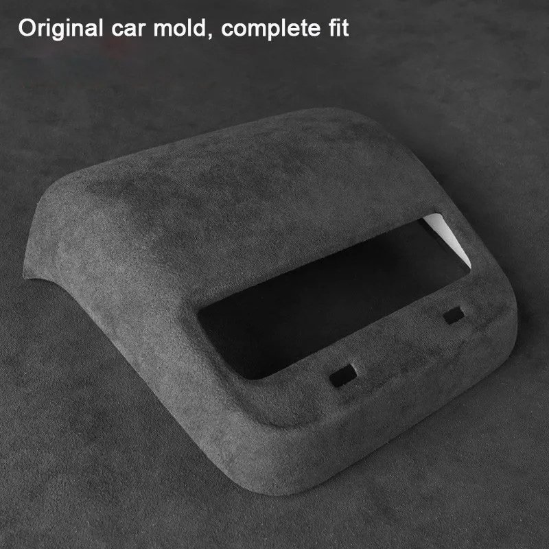 Center Armrest Rear Air Vent Decorative Frame Super Suede Accessories For Tesla Model 3 Model Y 2018 2019 2020 2021 2022 view 4