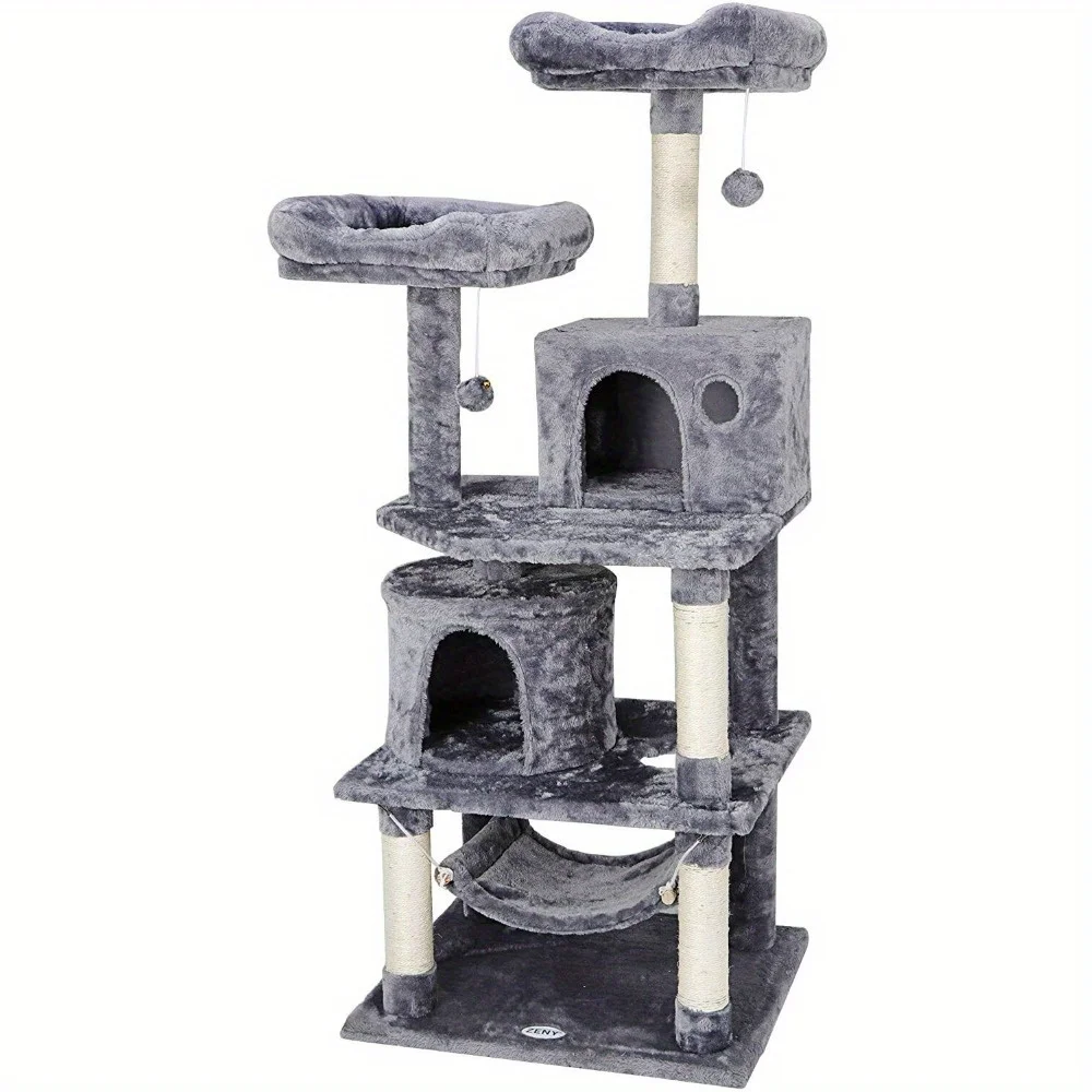 

57" Cat Tree Tower Activity Center Large Playing Condo Scratching Rest & Sleep