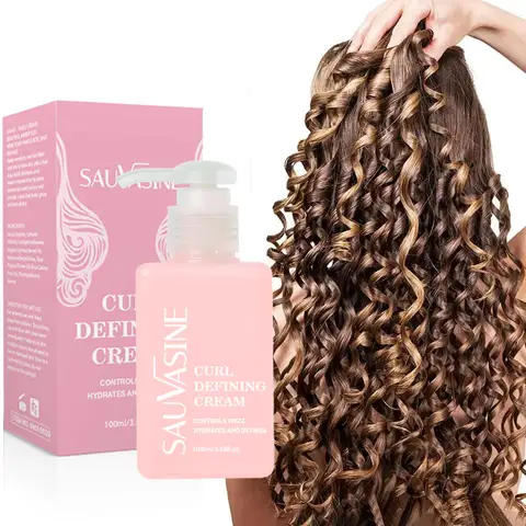 100ml 곱슬 머리 제품 스타일링 크림 컬 강화제 Anti-Frizz 헤어 컬링 수리 무스 여성용 자연 컬