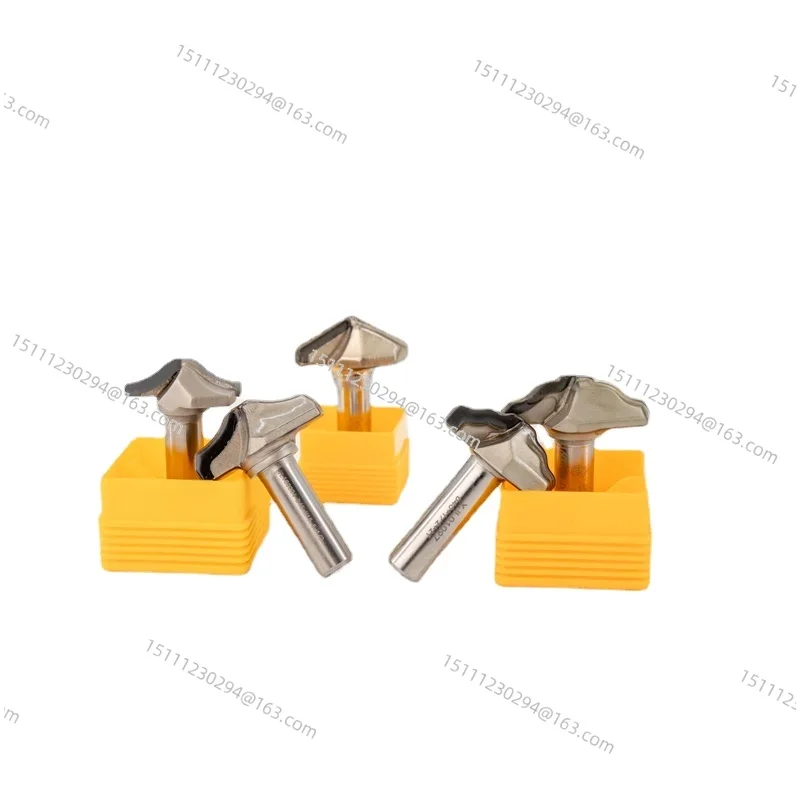 CNC Router Bit V Groove 120 Degrees PCD Carbide Cutting 1/2 Shank for Chamfer End Mill Engraving Woodworking Solid Wood Plywood