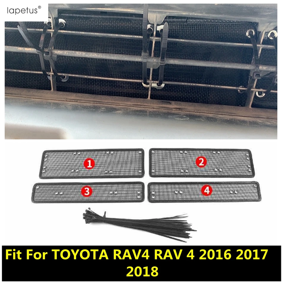 

Car Front Grille Insert Insect Screening Mesh Net Protective Trim Accessories Exterior Kit Fit For TOYOTA RAV4 RAV 4 2016 - 2018