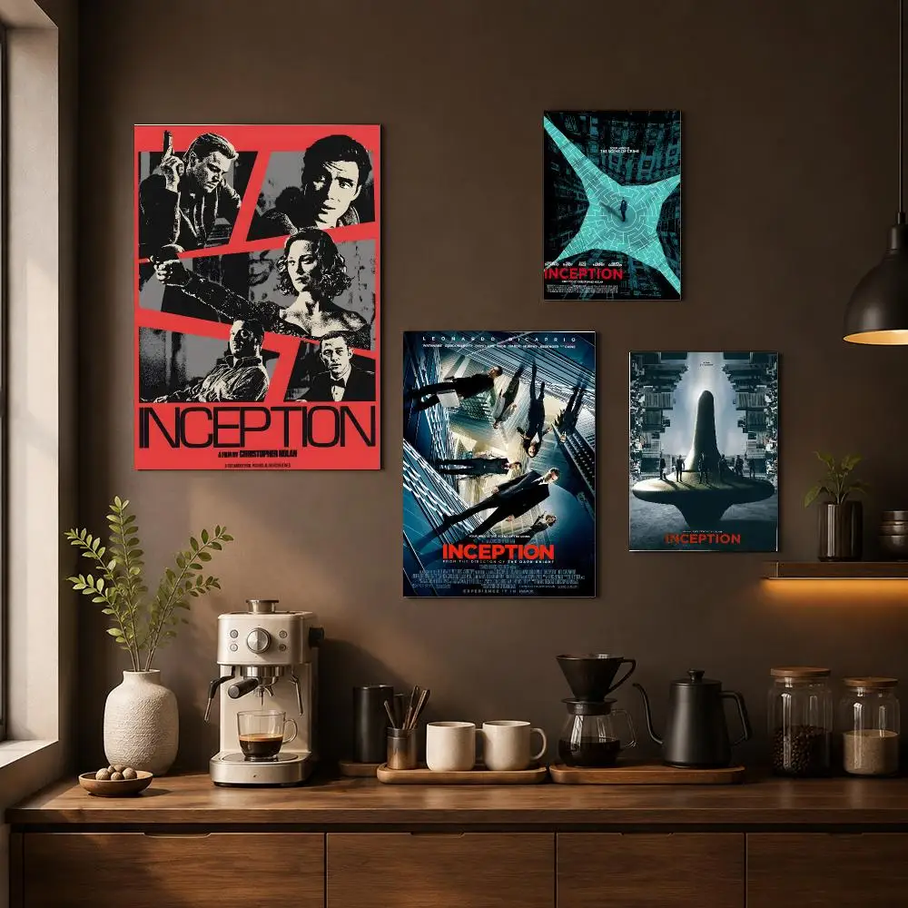 Movie Inception Poster HD Art Sticker Self Adhesive For Playroom Bedroom Hallway Home Wall Art Decor Gift